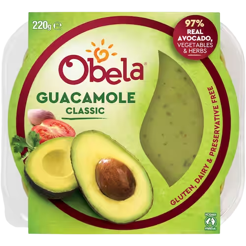 Obela Dip Classic Guacamole 220g | Auckland Grocery Delivery Get Obela Dip Classic Guacamole 220g delivered to your doorstep by your local Auckland grocery delivery. Shop Paddock To Pantry. Convenient online food shopping in NZ | Grocery Delivery Auckland | Grocery Delivery Nationwide | Fruit Baskets NZ | Online Food Shopping NZ 