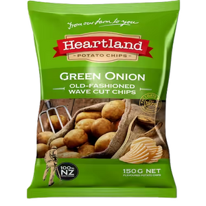 Heartland Old-Fashioned Wave Cut Chips Green Onion 150g | Auckland Grocery Delivery Get Heartland Old-Fashioned Wave Cut Chips Green Onion 150g delivered to your doorstep by your local Auckland grocery delivery. Shop Paddock To Pantry. Convenient online food shopping in NZ | Grocery Delivery Auckland | Grocery Delivery Nationwide | Fruit Baskets NZ | Online Food Shopping NZ 