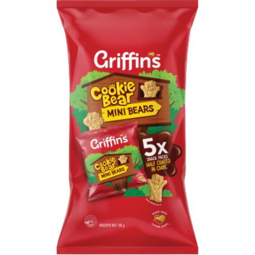 Griffin's Cookie Bear Mini Bears 5 x 25g | Auckland Grocery Delivery Get Griffin's Cookie Bear Mini Bears 5 x 25g delivered to your doorstep by your local Auckland grocery delivery. Shop Paddock To Pantry. Convenient online food shopping in NZ | Grocery Delivery Auckland | Grocery Delivery Nationwide | Fruit Baskets NZ | Online Food Shopping NZ 