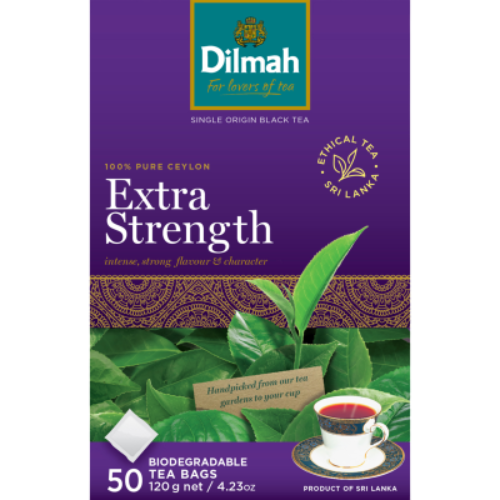 Dilmah Extra Strength Tea Bags 50pk | Auckland Grocery Delivery Get Dilmah Extra Strength Tea Bags 50pk delivered to your doorstep by your local Auckland grocery delivery. Shop Paddock To Pantry. Convenient online food shopping in NZ | Grocery Delivery Auckland | Grocery Delivery Nationwide | Fruit Baskets NZ | Online Food Shopping NZ Dilmah Extra Strength Tea Bags – shop online groceries with Auckland supermarket delivery & grocery delivery NZ-wide.