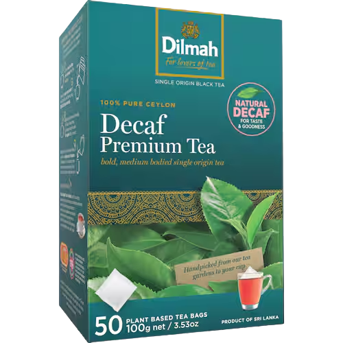 Dilmah Tea Decaf Premium Ceylon 50pk | Auckland Grocery Delivery Get Dilmah Tea Decaf Premium Ceylon 50pk delivered to your doorstep by your local Auckland grocery delivery. Shop Paddock To Pantry. Convenient online food shopping in NZ | Grocery Delivery Auckland | Grocery Delivery Nationwide | Fruit Baskets NZ | Online Food Shopping NZ Dilmah Premium Decaf Ceylon Tea – order online groceries with NZ-wide grocery delivery & Auckland supermarket delivery.