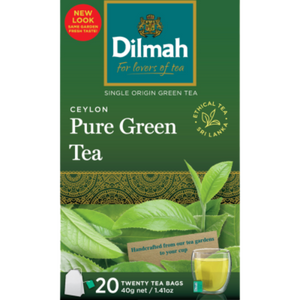 Dilmah Ceylon Pure Green Tea Bags 20pk | Auckland Grocery Delivery Get Dilmah Ceylon Pure Green Tea Bags 20pk delivered to your doorstep by your local Auckland grocery delivery. Shop Paddock To Pantry. Convenient online food shopping in NZ | Grocery Delivery Auckland | Grocery Delivery Nationwide | Fruit Baskets NZ | Online Food Shopping NZ Dilmah Ceylon Pure Green Tea Bags – shop online groceries with Auckland supermarket delivery & NZ-wide shipping.