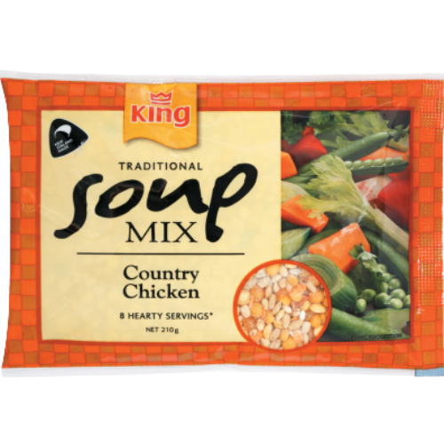 King Country Chicken Traditional Soup Mix 210g | Auckland Grocery Delivery Get King Country Chicken Traditional Soup Mix 210g delivered to your doorstep by your local Auckland grocery delivery. Shop Paddock To Pantry. Convenient online food shopping in NZ | Grocery Delivery Auckland | Grocery Delivery Nationwide | Fruit Baskets NZ | Online Food Shopping NZ King Country Chicken Traditional Soup Mix – shop online groceries with Auckland supermarket delivery & NZ shipping.