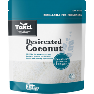 Tasti Coconut Dessicated 200g | Auckland Grocery Delivery Get Tasti Coconut Dessicated 200g delivered to your doorstep by your local Auckland grocery delivery. Shop Paddock To Pantry. Convenient online food shopping in NZ | Grocery Delivery Auckland | Grocery Delivery Nationwide | Fruit Baskets NZ | Online Food Shopping NZ 