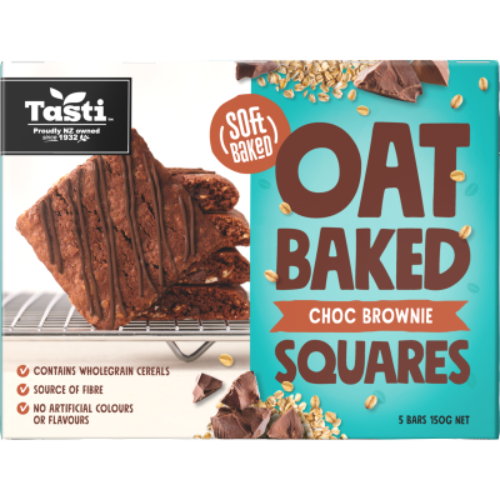 Tasti Choc Brownie Oat Baked Squares 5pk 150g | Auckland Grocery Delivery Get Tasti Choc Brownie Oat Baked Squares 5pk 150g delivered to your doorstep by your local Auckland grocery delivery. Shop Paddock To Pantry. Convenient online food shopping in NZ | Grocery Delivery Auckland | Grocery Delivery Nationwide | Fruit Baskets NZ | Online Food Shopping NZ 
