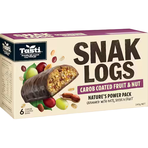 Tasti Muesli Bars Carob Fruit & Nut Snak Log 6pk 240g | Auckland Grocery Delivery Get Tasti Muesli Bars Carob Fruit & Nut Snak Log 6pk 240g delivered to your doorstep by your local Auckland grocery delivery. Shop Paddock To Pantry. Convenient online food shopping in NZ | Grocery Delivery Auckland | Grocery Delivery Nationwide | Fruit Baskets NZ | Online Food Shopping NZ 