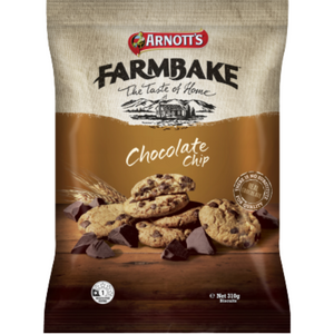Arnott's Farmbake Chocolate Chip Biscuits 310g | Auckland Grocery Delivery Get Arnott's Farmbake Chocolate Chip Biscuits 310g delivered to your doorstep by your local Auckland grocery delivery. Shop Paddock To Pantry. Convenient online food shopping in NZ | Grocery Delivery Auckland | Grocery Delivery Nationwide | Fruit Baskets NZ | Online Food Shopping NZ Buy Arnott's Chocolate Chip Biscuits with fast grocery delivery NZ-wide from Paddock to Pantry.