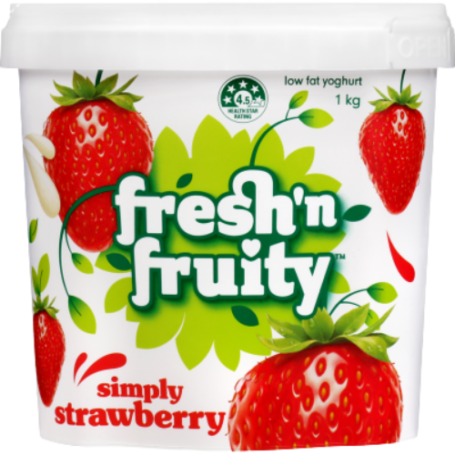 Fresh 'n Fruity Simply Strawberry Yoghurt 1kg | Auckland Grocery Delivery Get Fresh 'n Fruity Simply Strawberry Yoghurt 1kg delivered to your doorstep by your local Auckland grocery delivery. Shop Paddock To Pantry. Convenient online food shopping in NZ | Grocery Delivery Auckland | Grocery Delivery Nationwide | Fruit Baskets NZ | Online Food Shopping NZ 