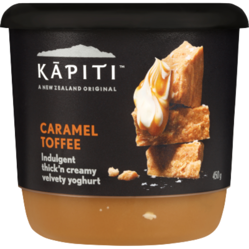 Kapiti Caramel Toffee Yoghurt 450g | Auckland Grocery Delivery Get Kapiti Caramel Toffee Yoghurt 450g delivered to your doorstep by your local Auckland grocery delivery. Shop Paddock To Pantry. Convenient online food shopping in NZ | Grocery Delivery Auckland | Grocery Delivery Nationwide | Fruit Baskets NZ | Online Food Shopping NZ 