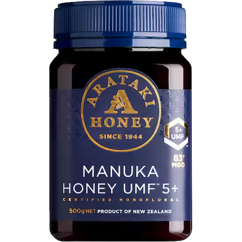 Arataki Manuka Honey UMF 5 Plus 500g | Auckland Grocery Delivery Get Arataki Manuka Honey UMF 5 Plus 500g delivered to your doorstep by your local Auckland grocery delivery. Shop Paddock To Pantry. Convenient online food shopping in NZ | Grocery Delivery Auckland | Grocery Delivery Nationwide | Fruit Baskets NZ | Online Food Shopping NZ 