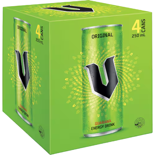 V Vitalise Energy Drink 4 x 250ml | Auckland Grocery Delivery Get V Vitalise Energy Drink 4 x 250ml delivered to your doorstep by your local Auckland grocery delivery. Shop Paddock To Pantry. Convenient online food shopping in NZ | Grocery Delivery Auckland | Grocery Delivery Nationwide | Fruit Baskets NZ | Online Food Shopping NZ 