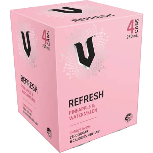 V Pineapple & Watermelon Energy Drink 4 x 250ml | Auckland Grocery Delivery Get V Pineapple & Watermelon Energy Drink 4 x 250ml delivered to your doorstep by your local Auckland grocery delivery. Shop Paddock To Pantry. Convenient online food shopping in NZ | Grocery Delivery Auckland | Grocery Delivery Nationwide | Fruit Baskets NZ | Online Food Shopping NZ 