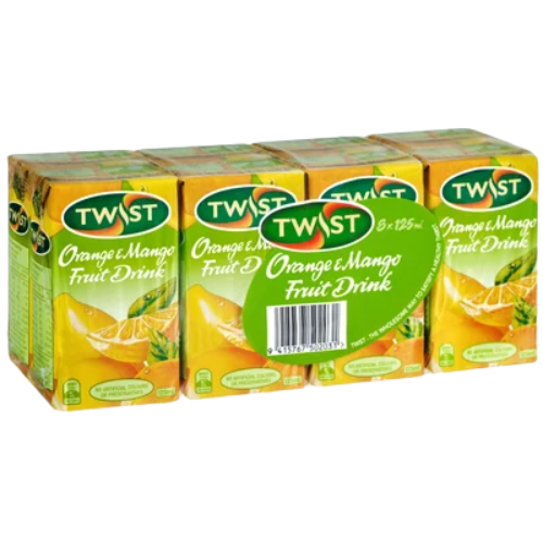 Twist Fruit Drink Orange & Mango 8 x 125ml | Auckland Grocery Delivery Get Twist Fruit Drink Orange & Mango 8 x 125ml delivered to your doorstep by your local Auckland grocery delivery. Shop Paddock To Pantry. Convenient online food shopping in NZ | Grocery Delivery Auckland | Grocery Delivery Nationwide | Fruit Baskets NZ | Online Food Shopping NZ 