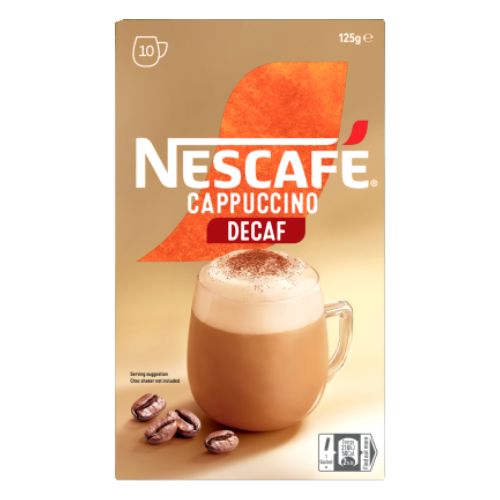 Nescafe Cappuccino Decaf Coffee Sachets 10 x 12.5g | Auckland Grocery Delivery Get Nescafe Cappuccino Decaf Coffee Sachets 10 x 12.5g delivered to your doorstep by your local Auckland grocery delivery. Shop Paddock To Pantry. Convenient online food shopping in NZ | Grocery Delivery Auckland | Grocery Delivery Nationwide | Fruit Baskets NZ | Online Food Shopping NZ 