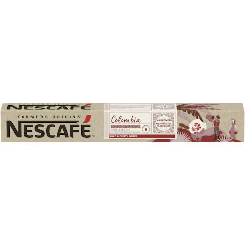 Nescafe Colombia Decaf Farmers Origins Coffee Pods 10 Pack | Auckland Grocery Delivery Get Nescafe Colombia Decaf Farmers Origins Coffee Pods 10 Pack delivered to your doorstep by your local Auckland grocery delivery. Shop Paddock To Pantry. Convenient online food shopping in NZ | Grocery Delivery Auckland | Grocery Delivery Nationwide | Fruit Baskets NZ | Online Food Shopping NZ 