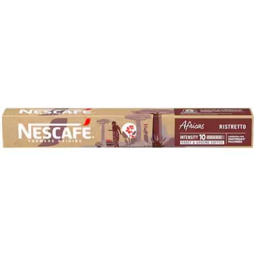 Nescafé Farmers Origins Coffee Pods Africa Ristretto 10 Pack | Auckland Grocery Delivery Get Nescafé Farmers Origins Coffee Pods Africa Ristretto 10 Pack delivered to your doorstep by your local Auckland grocery delivery. Shop Paddock To Pantry. Convenient online food shopping in NZ | Grocery Delivery Auckland | Grocery Delivery Nationwide | Fruit Baskets NZ | Online Food Shopping NZ 