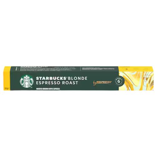 Starbucks Blonde Espresso Roast Coffee Pods 10 pack | Auckland Grocery Delivery Get Starbucks Blonde Espresso Roast Coffee Pods 10 pack delivered to your doorstep by your local Auckland grocery delivery. Shop Paddock To Pantry. Convenient online food shopping in NZ | Grocery Delivery Auckland | Grocery Delivery Nationwide | Fruit Baskets NZ | Online Food Shopping NZ 