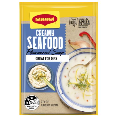 Maggi Creamy Seafood Soup 37g | Auckland Grocery Delivery Get Maggi Creamy Seafood Soup 37g delivered to your doorstep by your local Auckland grocery delivery. Shop Paddock To Pantry. Convenient online food shopping in NZ | Grocery Delivery Auckland | Grocery Delivery Nationwide | Fruit Baskets NZ | Online Food Shopping NZ 