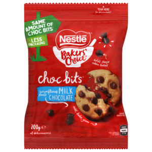 Nestle Bakers' Choice Milk Choc Bits 200g | Auckland Grocery Delivery Get Nestle Bakers' Choice Milk Choc Bits 200g delivered to your doorstep by your local Auckland grocery delivery. Shop Paddock To Pantry. Convenient online food shopping in NZ | Grocery Delivery Auckland | Grocery Delivery Nationwide | Fruit Baskets NZ | Online Food Shopping NZ 