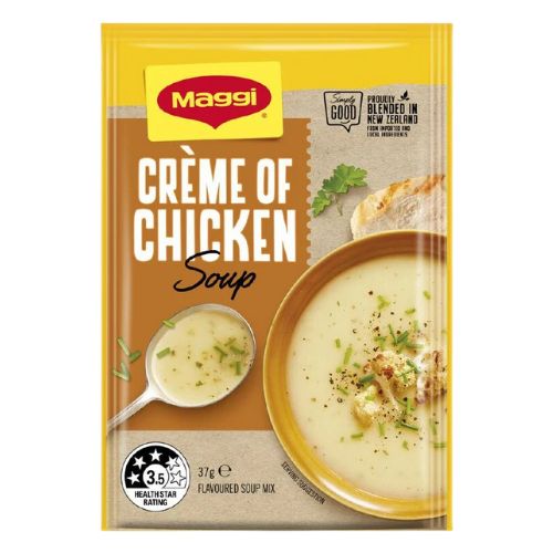 Maggi Cream of Chicken Soup 37g | Auckland Grocery Delivery Get Maggi Cream of Chicken Soup 37g delivered to your doorstep by your local Auckland grocery delivery. Shop Paddock To Pantry. Convenient online food shopping in NZ | Grocery Delivery Auckland | Grocery Delivery Nationwide | Fruit Baskets NZ | Online Food Shopping NZ 