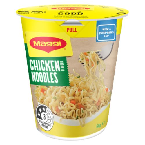 Maggi 2-Minute Chicken Noodles Cup 60g | Auckland Grocery Delivery Get Maggi 2-Minute Chicken Noodles Cup 60g delivered to your doorstep by your local Auckland grocery delivery. Shop Paddock To Pantry. Convenient online food shopping in NZ | Grocery Delivery Auckland | Grocery Delivery Nationwide | Fruit Baskets NZ | Online Food Shopping NZ 