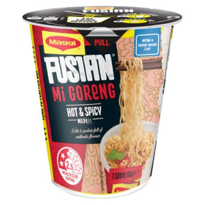 Maggi Fusian Mi Goreng Hot & Spicy Noodles Cup 65g | Auckland Grocery Delivery Get Maggi Fusian Mi Goreng Hot & Spicy Noodles Cup 65g delivered to your doorstep by your local Auckland grocery delivery. Shop Paddock To Pantry. Convenient online food shopping in NZ | Grocery Delivery Auckland | Grocery Delivery Nationwide | Fruit Baskets NZ | Online Food Shopping NZ 
