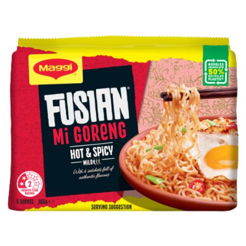 Maggi Fusian Mi Goreng Hot & Spicy Noodles 5 Pack 360g | Auckland Grocery Delivery Get Maggi Fusian Mi Goreng Hot & Spicy Noodles 5 Pack 360g delivered to your doorstep by your local Auckland grocery delivery. Shop Paddock To Pantry. Convenient online food shopping in NZ | Grocery Delivery Auckland | Grocery Delivery Nationwide | Fruit Baskets NZ | Online Food Shopping NZ 
