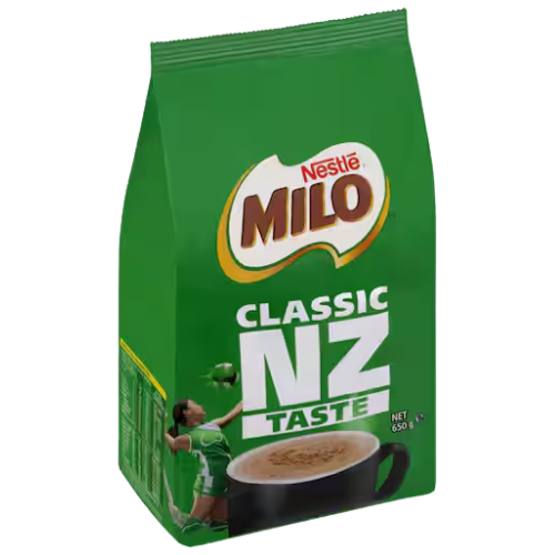 Nestlé Milo Drinking Chocolate 650g | Auckland Grocery Delivery Get Nestlé Milo Drinking Chocolate 650g delivered to your doorstep by your local Auckland grocery delivery. Shop Paddock To Pantry. Convenient online food shopping in NZ | Grocery Delivery Auckland | Grocery Delivery Nationwide | Fruit Baskets NZ | Online Food Shopping NZ 