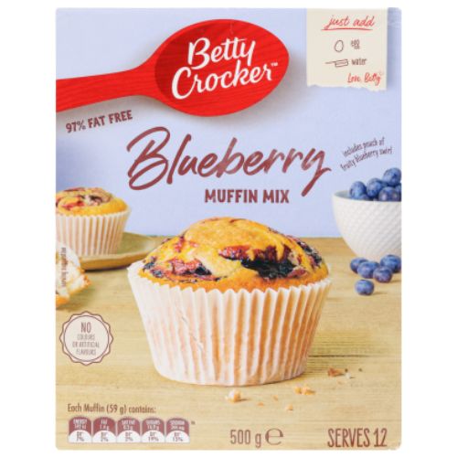 Betty Crocker Blueberry Muffin Mix 500g | Auckland Grocery Delivery Get Betty Crocker Blueberry Muffin Mix 500g delivered to your doorstep by your local Auckland grocery delivery. Shop Paddock To Pantry. Convenient online food shopping in NZ | Grocery Delivery Auckland | Grocery Delivery Nationwide | Fruit Baskets NZ | Online Food Shopping NZ 