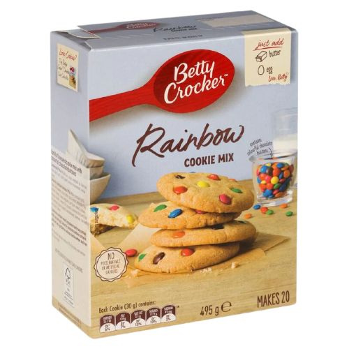 Betty Crocker Rainbow Cookies Mix 495g | Auckland Grocery Delivery Get Betty Crocker Rainbow Cookies Mix 495g delivered to your doorstep by your local Auckland grocery delivery. Shop Paddock To Pantry. Convenient online food shopping in NZ | Grocery Delivery Auckland | Grocery Delivery Nationwide | Fruit Baskets NZ | Online Food Shopping NZ 