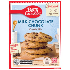 Betty Crocker Milk Chocolate Chunk Cookie Mix 485g | Auckland Grocery Delivery Get Betty Crocker Milk Chocolate Chunk Cookie Mix 485g delivered to your doorstep by your local Auckland grocery delivery. Shop Paddock To Pantry. Convenient online food shopping in NZ | Grocery Delivery Auckland | Grocery Delivery Nationwide | Fruit Baskets NZ | Online Food Shopping NZ 
