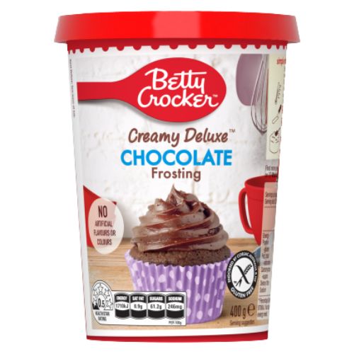 Betty Crocker Creamy Deluxe Chocolate Frosting 400g | Auckland Grocery Delivery Get Betty Crocker Creamy Deluxe Chocolate Frosting 400g delivered to your doorstep by your local Auckland grocery delivery. Shop Paddock To Pantry. Convenient online food shopping in NZ | Grocery Delivery Auckland | Grocery Delivery Nationwide | Fruit Baskets NZ | Online Food Shopping NZ 