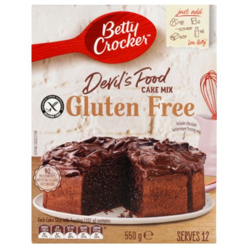 Betty Crocker Gluten Free Devils Food Cake Mix 550g | Auckland Grocery Delivery Get Betty Crocker Gluten Free Devils Food Cake Mix 550g delivered to your doorstep by your local Auckland grocery delivery. Shop Paddock To Pantry. Convenient online food shopping in NZ | Grocery Delivery Auckland | Grocery Delivery Nationwide | Fruit Baskets NZ | Online Food Shopping NZ 