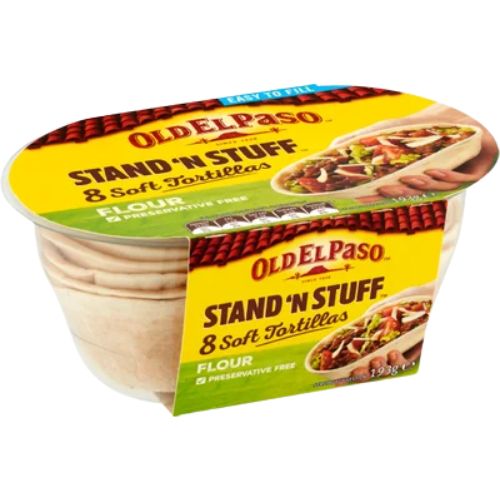 Old El Paso Stand 'N Stuff Soft Tortilla Boats 8pk 193g | Auckland Grocery Delivery Get Old El Paso Stand 'N Stuff Soft Tortilla Boats 8pk 193g delivered to your doorstep by your local Auckland grocery delivery. Shop Paddock To Pantry. Convenient online food shopping in NZ | Grocery Delivery Auckland | Grocery Delivery Nationwide | Fruit Baskets NZ | Online Food Shopping NZ 