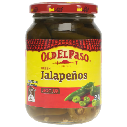 Old El Paso Pickled Sliced Jalapeños 250g | Auckland Grocery Delivery Get Old El Paso Pickled Sliced Jalapeños 250g delivered to your doorstep by your local Auckland grocery delivery. Shop Paddock To Pantry. Convenient online food shopping in NZ | Grocery Delivery Auckland | Grocery Delivery Nationwide | Fruit Baskets NZ | Online Food Shopping NZ 