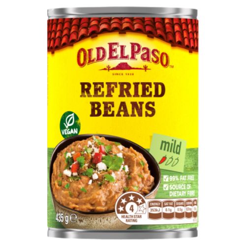 Old El Paso Refried Beans 435g | Auckland Grocery Delivery Get Old El Paso Refried Beans 435g delivered to your doorstep by your local Auckland grocery delivery. Shop Paddock To Pantry. Convenient online food shopping in NZ | Grocery Delivery Auckland | Grocery Delivery Nationwide | Fruit Baskets NZ | Online Food Shopping NZ 
