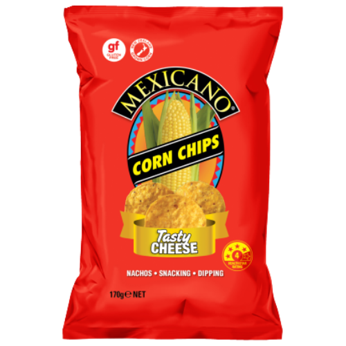 Mexicano Tasty Cheese Corn Chips 170g | Auckland Grocery Delivery Get Mexicano Tasty Cheese Corn Chips 170g delivered to your doorstep by your local Auckland grocery delivery. Shop Paddock To Pantry. Convenient online food shopping in NZ | Grocery Delivery Auckland | Grocery Delivery Nationwide | Fruit Baskets NZ | Online Food Shopping NZ 