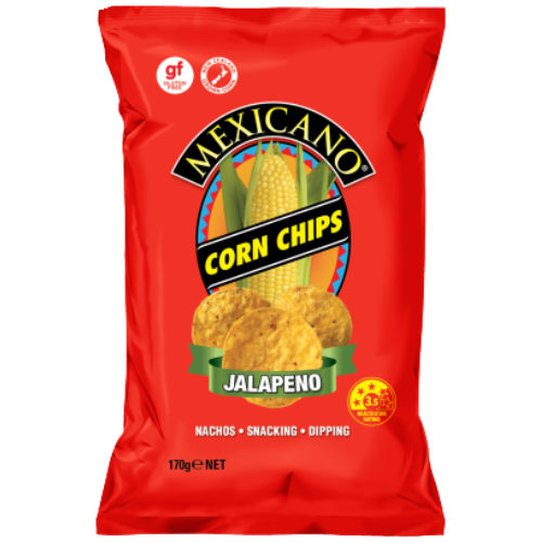 Mexicano Jalapeno Corn Chips 170g | Auckland Grocery Delivery Get Mexicano Jalapeno Corn Chips 170g delivered to your doorstep by your local Auckland grocery delivery. Shop Paddock To Pantry. Convenient online food shopping in NZ | Grocery Delivery Auckland | Grocery Delivery Nationwide | Fruit Baskets NZ | Online Food Shopping NZ 