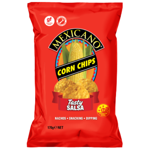 Mexicano Tasty Salsa Corn Chips 170g | Auckland Grocery Delivery Get Mexicano Tasty Salsa Corn Chips 170g delivered to your doorstep by your local Auckland grocery delivery. Shop Paddock To Pantry. Convenient online food shopping in NZ | Grocery Delivery Auckland | Grocery Delivery Nationwide | Fruit Baskets NZ | Online Food Shopping NZ 