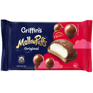 Griffin's MallowPuffs Original Chocolate Biscuits 200g | Auckland Grocery Delivery Get Griffin's MallowPuffs Original Chocolate Biscuits 200g delivered to your doorstep by your local Auckland grocery delivery. Shop Paddock To Pantry. Convenient online food shopping in NZ | Grocery Delivery Auckland | Grocery Delivery Nationwide | Fruit Baskets NZ | Online Food Shopping NZ 