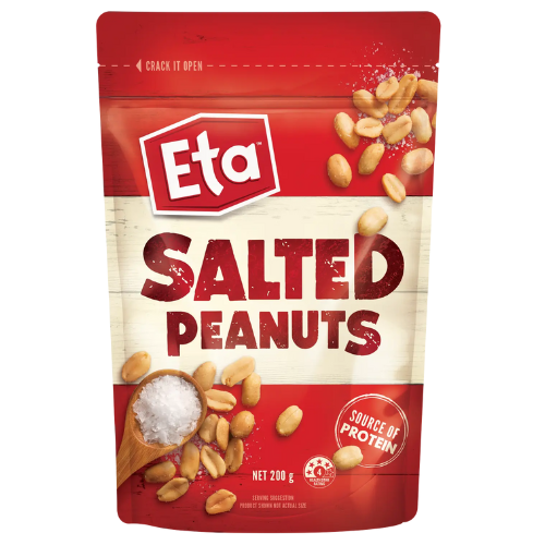 Eta Salted Peanuts 175g | Auckland Grocery Delivery Get Eta Salted Peanuts 175g delivered to your doorstep by your local Auckland grocery delivery. Shop Paddock To Pantry. Convenient online food shopping in NZ | Grocery Delivery Auckland | Grocery Delivery Nationwide | Fruit Baskets NZ | Online Food Shopping NZ 