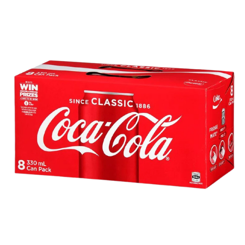 Coca-Cola Soft Drink Cans 8 x 330ml | Auckland Grocery Delivery Get Coca-Cola Soft Drink Cans 8 x 330ml delivered to your doorstep by your local Auckland grocery delivery. Shop Paddock To Pantry. Convenient online food shopping in NZ | Grocery Delivery Auckland | Grocery Delivery Nationwide | Fruit Baskets NZ | Online Food Shopping NZ 
