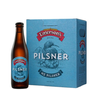 Emerson's Pilsner 6 Pack | Auckland Grocery Delivery Get Emerson's Pilsner 6 Pack delivered to your doorstep by your local Auckland grocery delivery. Shop Paddock To Pantry. Convenient online food shopping in NZ | Grocery Delivery Auckland | Grocery Delivery Nationwide | Fruit Baskets NZ | Online Food Shopping NZ Emerson's top-selling NZ craft beer and is a Kiwi classic. Grocery delivery 7 days in Auckland & overnight NZ wide. Get free grocery delivery when you spend over $125. Paddock To Pantry delivers gr