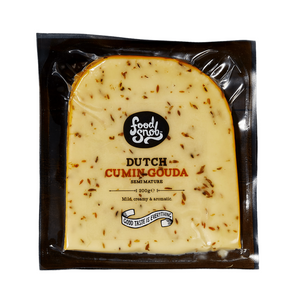 Food Snob Dutch Cumin Gouda | Auckland Grocery Delivery Get Food Snob Dutch Cumin Gouda delivered to your doorstep by your local Auckland grocery delivery. Shop Paddock To Pantry. Convenient online food shopping in NZ | Grocery Delivery Auckland | Grocery Delivery Nationwide | Fruit Baskets NZ | Online Food Shopping NZ Food Snob Dutch Cumin Gouda is a fine example of this traditional Dutch cheese, and being from the Netherlands you can be assured you are enjoying the real deal