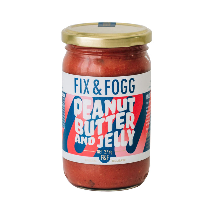 Fix & Fogg Peanut Butter & Jelly | Auckland Grocery Delivery Get Fix & Fogg Peanut Butter & Jelly delivered to your doorstep by your local Auckland grocery delivery. Shop Paddock To Pantry. Convenient online food shopping in NZ | Grocery Delivery Auckland | Grocery Delivery Nationwide | Fruit Baskets NZ | Online Food Shopping NZ Peanut Butter & Jelly has best parts of a classic peanut butter and jelly with a spin. It’s delicious. Get it delivered 7 days in Auckland or overnight NZ wide.