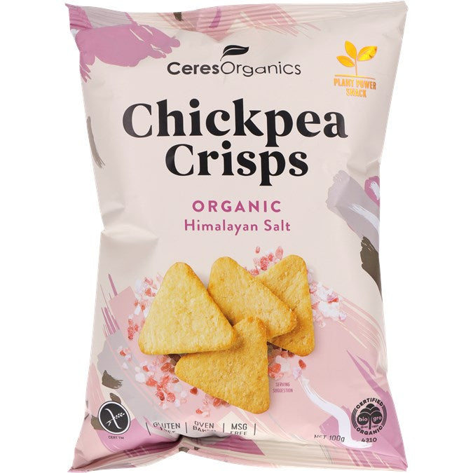 Ceres Organics Chickpea Crisps - Himalyan Salt | Auckland Grocery Delivery Get Ceres Organics Chickpea Crisps - Himalyan Salt delivered to your doorstep by your local Auckland grocery delivery. Shop Paddock To Pantry. Convenient online food shopping in NZ | Grocery Delivery Auckland | Grocery Delivery Nationwide | Fruit Baskets NZ | Online Food Shopping NZ Get the tasty & healthy Ceres Organics Chickpea Crisps in Himalayan Salt flavour. The perfect healthy snack on the go, that is just as delicious as every