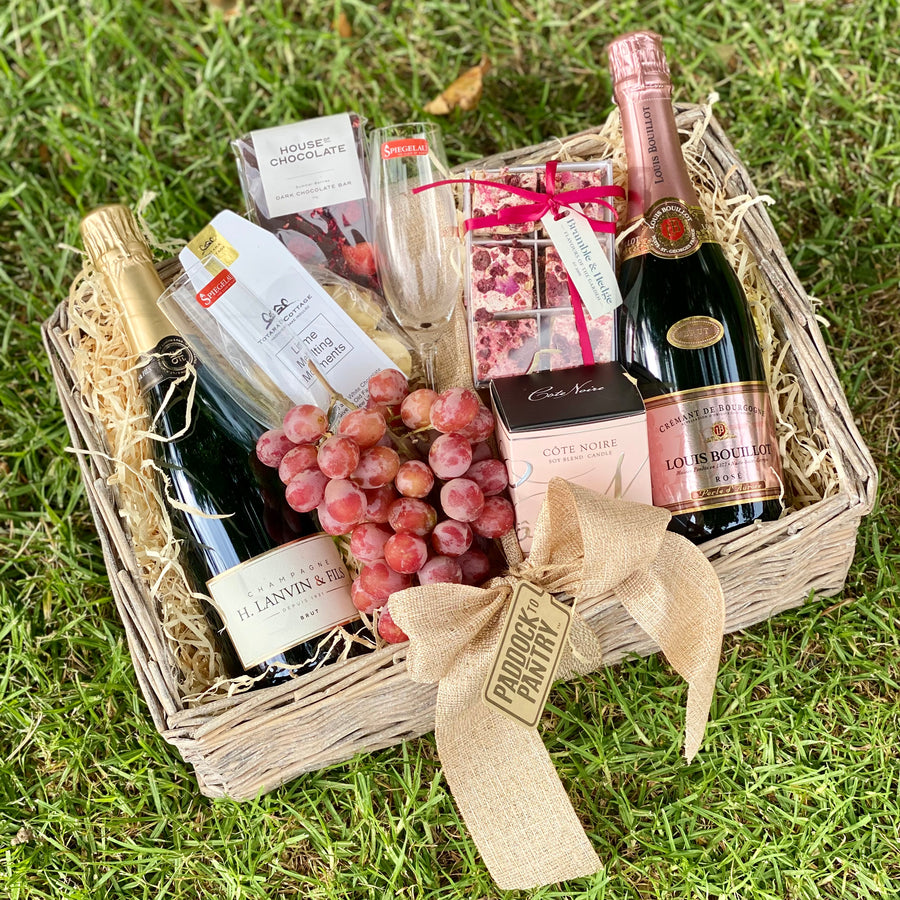 Treats For Two Gift Basket | Auckland Grocery Delivery Get Treats For Two Gift Basket delivered to your doorstep by your local Auckland grocery delivery. Shop Paddock To Pantry. Convenient online food shopping in NZ | Grocery Delivery Auckland | Grocery Delivery Nationwide | Fruit Baskets NZ | Online Food Shopping NZ Delight your Valentine with a reusable wicker picnic basket filled with romantic treats. Get FREE DELIVERY on our overnight service. Paddock To Pantry is your go-to when only the best gifts wil