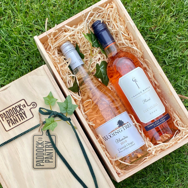 A Summers Delight Rosé Wine Hamper | Auckland Grocery Delivery Get A Summers Delight Rosé Wine Hamper delivered to your doorstep by your local Auckland grocery delivery. Shop Paddock To Pantry. Convenient online food shopping in NZ | Grocery Delivery Auckland | Grocery Delivery Nationwide | Fruit Baskets NZ | Online Food Shopping NZ Celebrate Sunny summer evenings with the delicious NZ wine from Craggy Range and Wooing Tree. Get this Gift Basket delivered 7 days in Auckland or NZ Wide overnight. Order now a