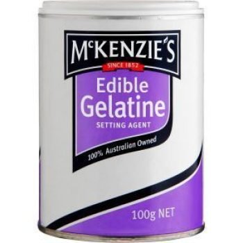 McKenzie's Gelatine Powder 100g | Auckland Grocery Delivery Get McKenzie's Gelatine Powder 100g delivered to your doorstep by your local Auckland grocery delivery. Shop Paddock To Pantry. Convenient online food shopping in NZ | Grocery Delivery Auckland | Grocery Delivery Nationwide | Fruit Baskets NZ | Online Food Shopping NZ Edible Gelatine 100g delivered to your doorstep with Auckland grocery delivery from Paddock To Pantry. Convenient online food shopping in NZ