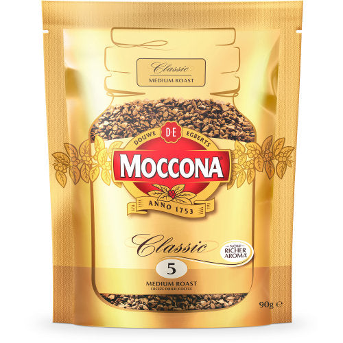 Moccona Classic Med Roast 90g | Auckland Grocery Delivery Get Moccona Classic Med Roast 90g delivered to your doorstep by your local Auckland grocery delivery. Shop Paddock To Pantry. Convenient online food shopping in NZ | Grocery Delivery Auckland | Grocery Delivery Nationwide | Fruit Baskets NZ | Online Food Shopping NZ Packed in New Zealand with imported freeze dried coffee. Intensity 5, the happy medium | Get all your groceries delivered straight to your door nationwide